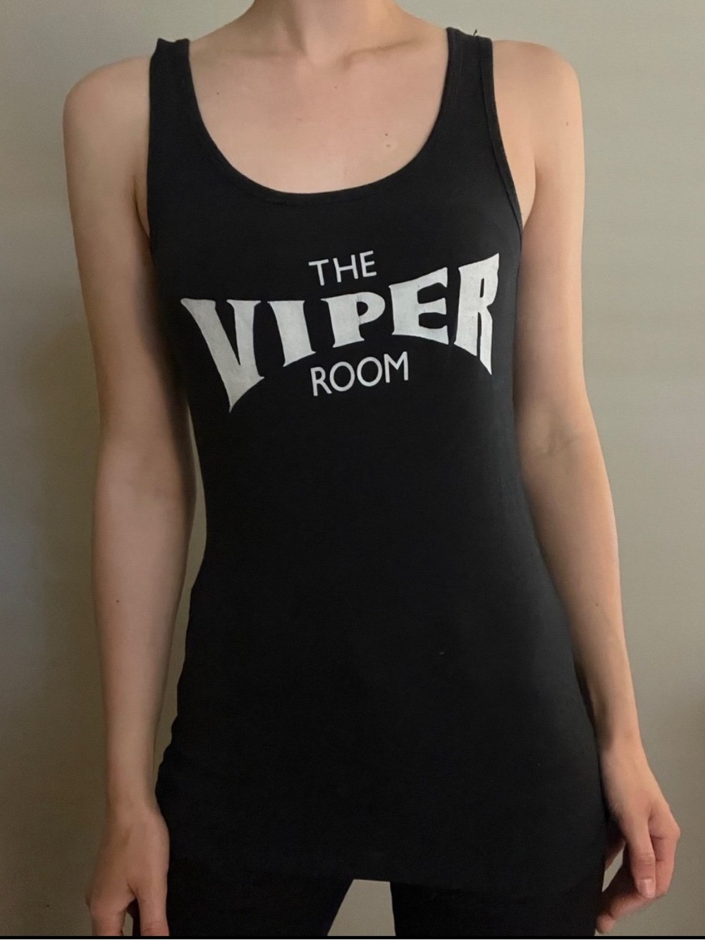 Black Official The Viper Room Graphic Double Sided Tank Top, Small